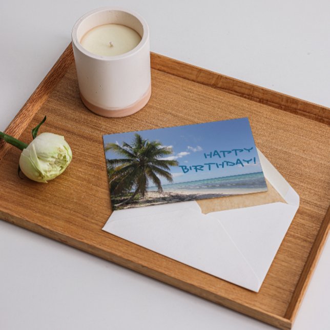 Tarjeta Feliz cumpleaños Isla Saona Caribe Paradise Beach (Subido por el creador)