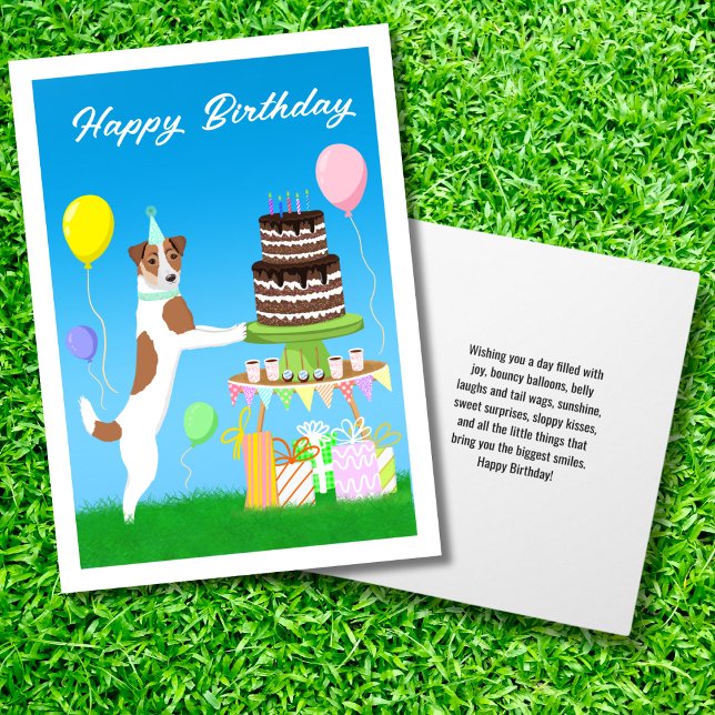 Tarjeta Feliz cumpleaños Jack Russell Terrier (Subido por el creador)