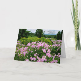 Tarjeta Feliz cumpleaños - Jardín con vistas