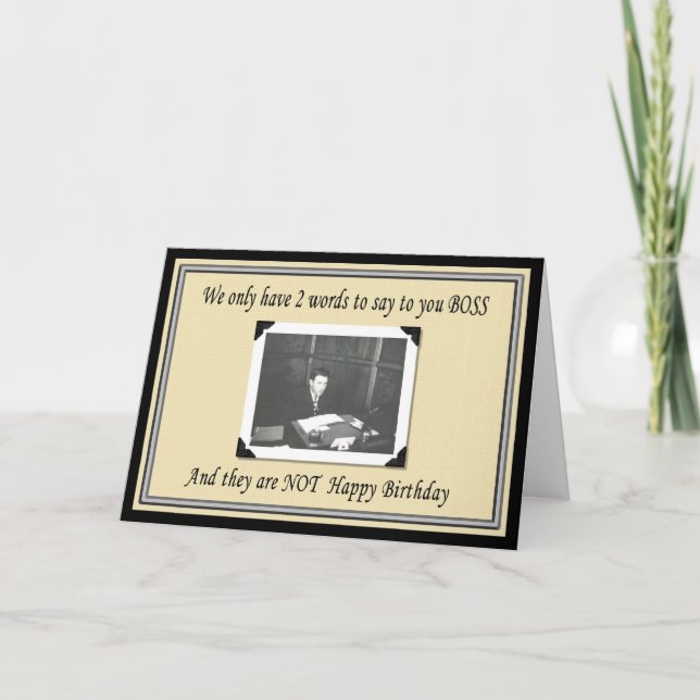 Tarjeta Feliz cumpleaños, jefe de grupo (Anverso)