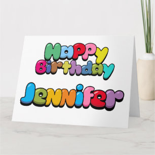 Tarjeta Feliz cumpleaños Jennifer