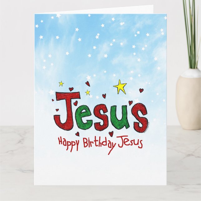 Tarjeta Feliz cumpleaños, Jesús (Anverso)
