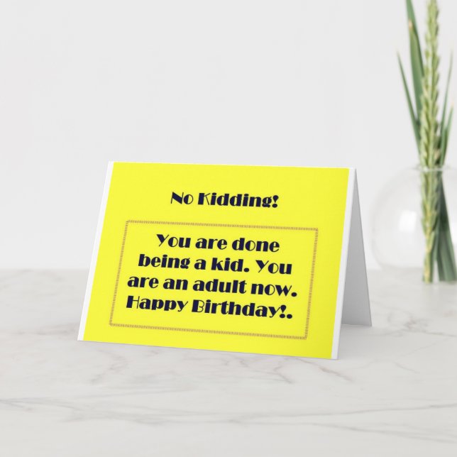 TARJETA FELIZ CUMPLEAÑOS JOVEN ADULTO MIRAR (Anverso)