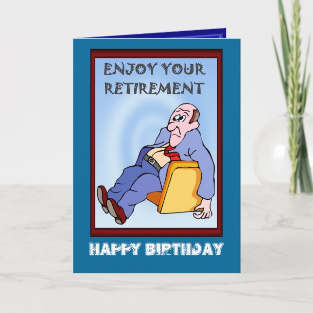 Tarjeta Feliz cumpleaños, jubilación (Anverso)