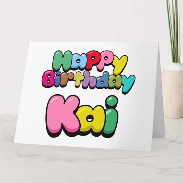Tarjeta Feliz cumpleaños Kai (Anverso)