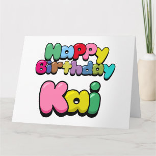 Tarjeta Feliz cumpleaños Kai
