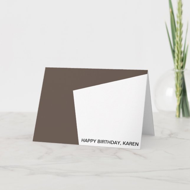 Tarjeta Feliz cumpleaños, Karen (Anverso)