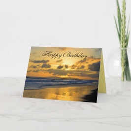 Tarjeta Feliz cumpleaños, Kauai Beach Sunset