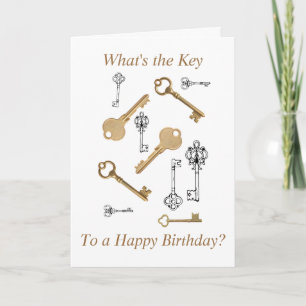 Tarjeta Feliz Cumpleaños KEYS Personaliza