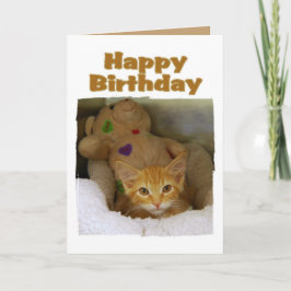 Tarjeta Feliz cumpleaños Kitten