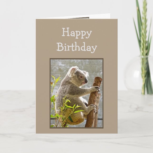 Tarjeta Feliz cumpleaños Koalified "Over the Hill" Gracios (Anverso)