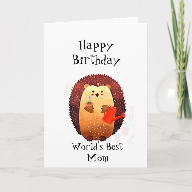 Tarjeta Feliz cumpleaños, la madre más grande del mundo, H (Anverso)