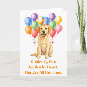 Tarjeta Feliz Cumpleaños Labrador Perro Fiesta de Mascotas