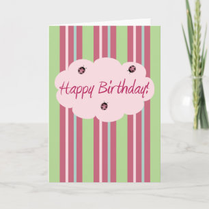 Tarjeta Feliz cumpleaños Ladybugs