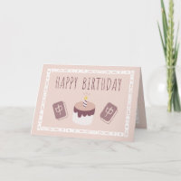 Feliz cumpleaños - las tejas de mahjong rosadas