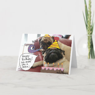 Tarjeta ¡Feliz cumpleaños! ¡Le hicimos una torta!