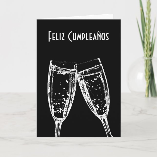 Tarjeta Feliz Cumpleaños/lengua española del feliz (Anverso)