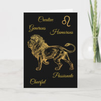 Feliz Cumpleaños Leo Signo Zodiacal de Oro