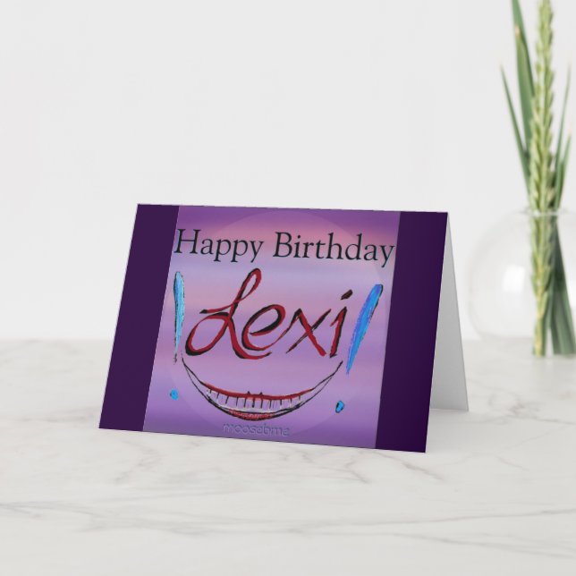 Tarjeta ¡Feliz cumpleaños Lexi! (Anverso)