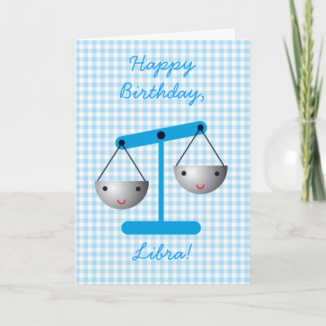 Tarjeta ¡Feliz cumpleaños, Libra! (Anverso)