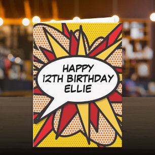 Tarjeta FELIZ CUMPLEAÑOS Libro de Cómic Divertido
