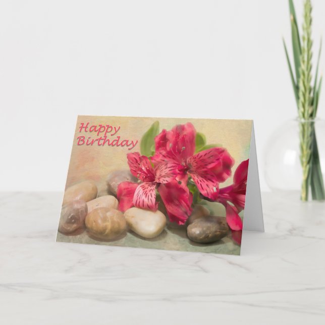 Tarjeta Feliz cumpleaños, Lilies de la carta del Nilo (Anverso)