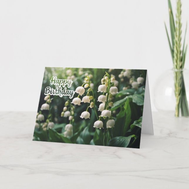 Tarjeta Feliz cumpleaños, Lily de las Flores del Valle (Anverso)