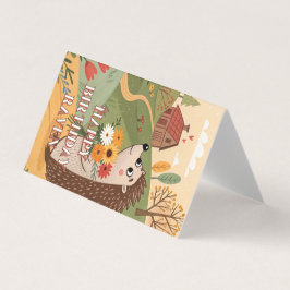 Tarjeta Feliz cumpleaños lindo hedgehog foldecard
