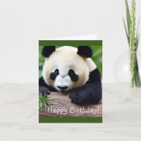 Feliz cumpleaños, lindo oso panda