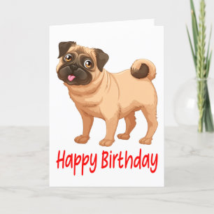 Tarjeta Feliz cumpleaños, lindo Personalizado de perro de 