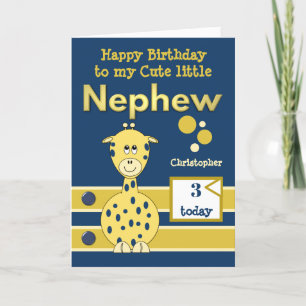 Tarjeta Feliz cumpleaños lindo sobrino cualquier oro de la