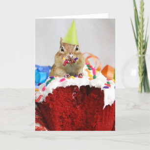 Tarjeta Feliz cumpleaños Little Chipmunk