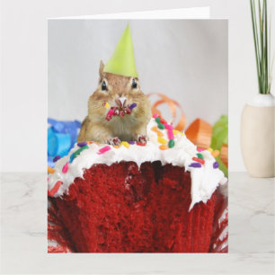 Tarjeta Feliz cumpleaños Little Chipmunk