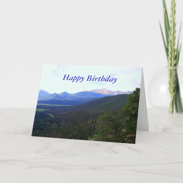 Tarjeta Feliz cumpleaños, Longs Peak, Colorado (Anverso)