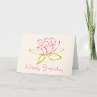 Feliz cumpleaños Lotus Flower / Water Lily