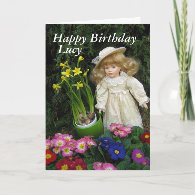 Tarjeta Feliz cumpleaños Lucy (Anverso)