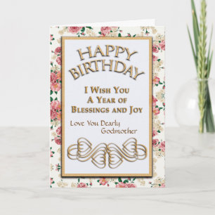 Tarjeta Feliz cumpleaños, madrina te ama temprano