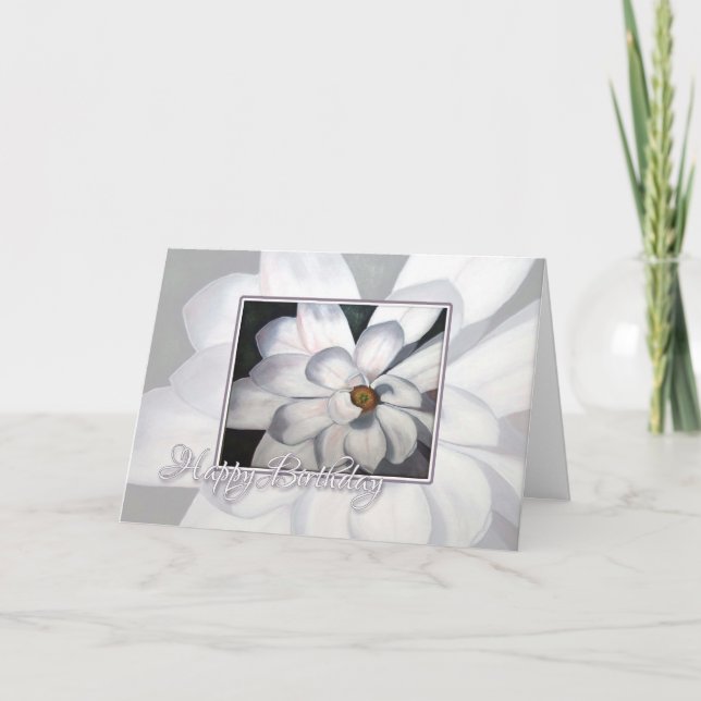 Tarjeta Feliz cumpleaños Magnolia (Anverso)