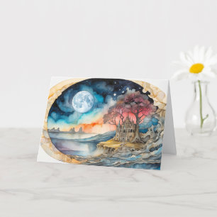 Tarjeta Feliz Cumpleaños Majestuosa Luz de Luna Después