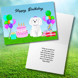 Tarjeta Feliz Cumpleaños Maltés en la Fiesta de Cumpleaños