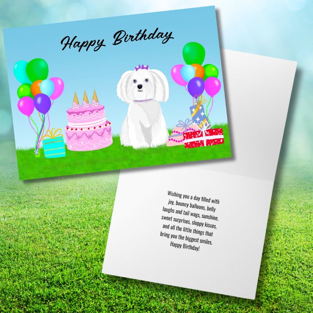 Tarjeta Feliz Cumpleaños Maltés en la Fiesta de Cumpleaños (Subido por el creador)