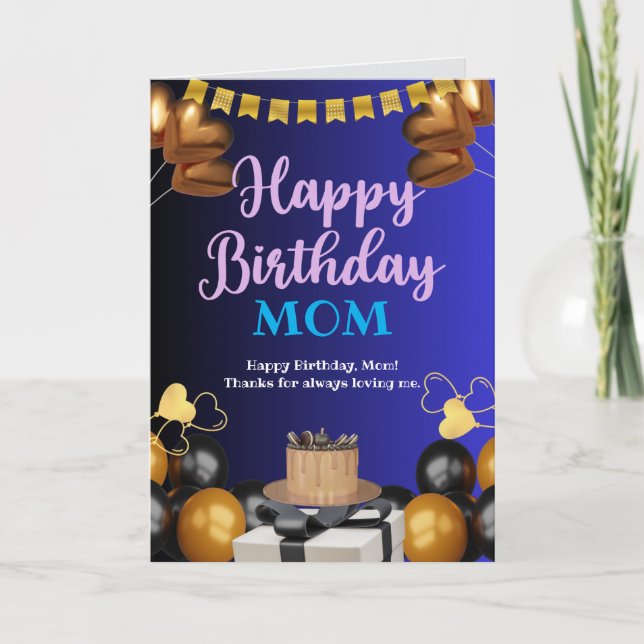 Tarjeta Feliz cumpleaños, mamá (Anverso)