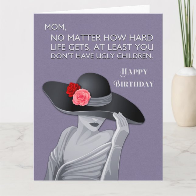 Tarjeta Feliz Cumpleaños Mamá (Anverso)