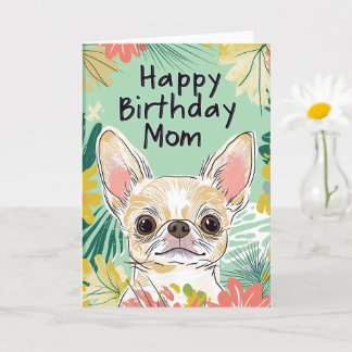 Tarjeta Feliz cumpleaños mamá - Día de la Perra Perra de C