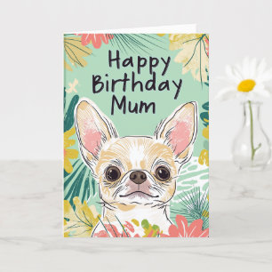 Tarjeta Feliz cumpleaños mamá - Día de la Perra Perra de C