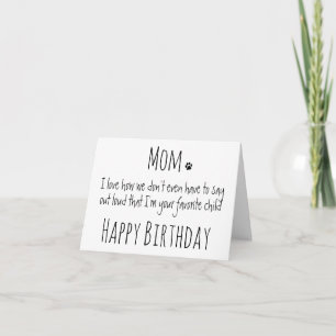 Tarjeta Feliz cumpleaños mamá Divertido Humor Perro Mamá C