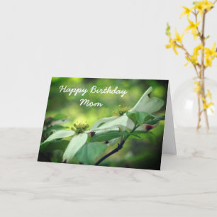 Tarjeta Feliz cumpleaños, mamá Dogwood Flower Card