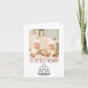 Tarjeta Feliz cumpleaños, mamá, foto de Twins Card