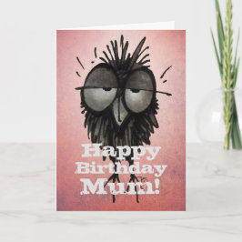 Tarjeta ¡Feliz cumpleaños, Mamá! Graciosa oda a la madre
