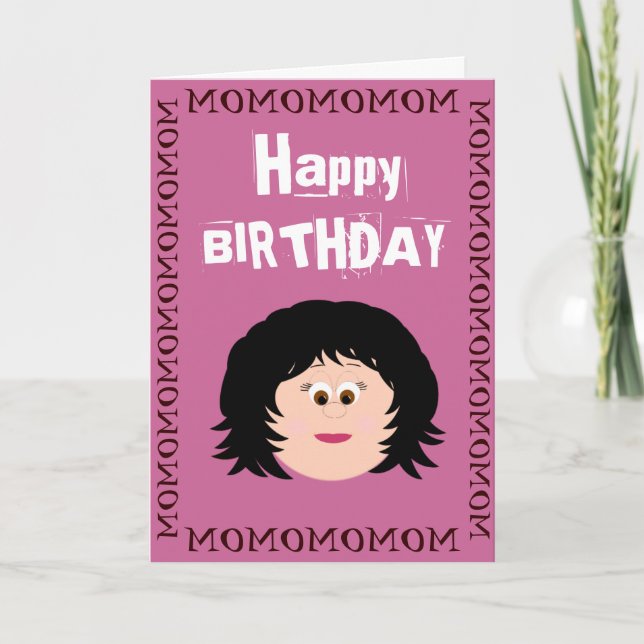 Tarjeta Feliz cumpleaños, mamá (hijo) (Anverso)